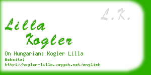 lilla kogler business card